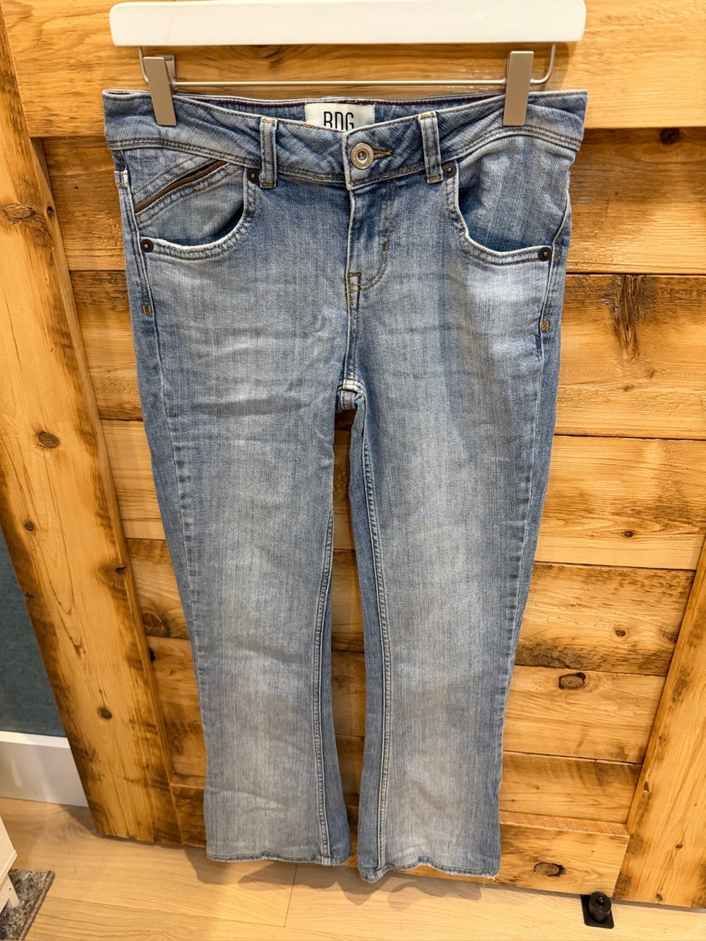 BDG - Light Blue, Vintage Wash Women's Jeans - Classic Slim Flare Fit